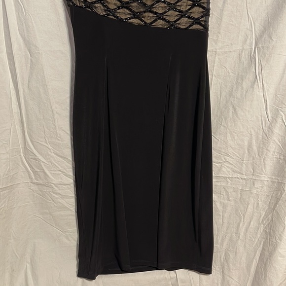 Connected Apparel Dress 8 Black Sparkle Drape Nwot Stretch Formal Mother Bride - Picture 8 of 10